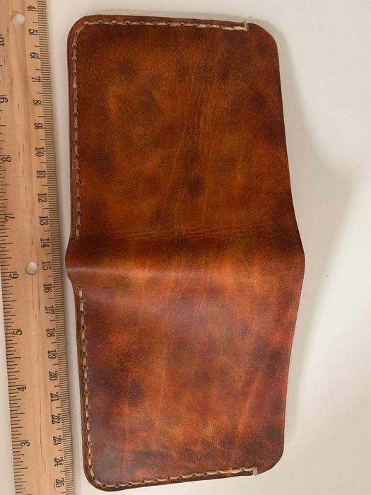 Portofel piele naturală vopsit artizanal si handmade