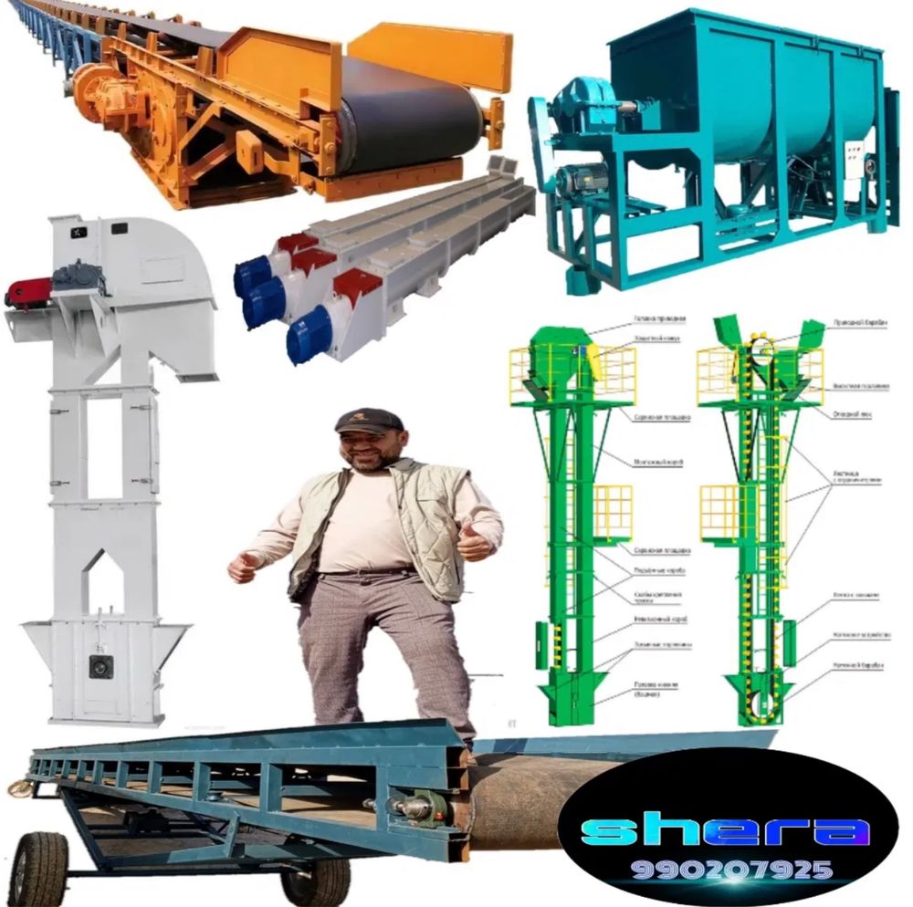 шнек shnek, транспортерная лента, Дробилка, мешалка,