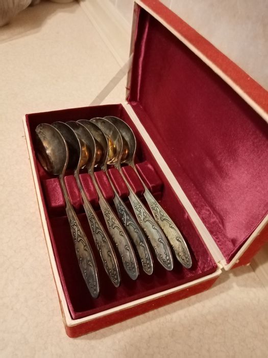 Набор ложек мельхиоровых советского периода 70-80гг.