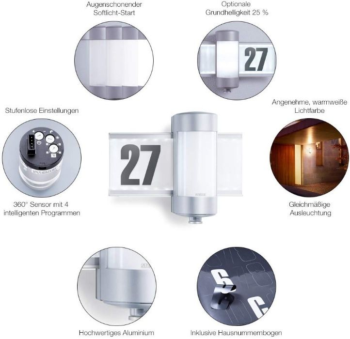 Numar iluminat led cu senzor resedinta casa vila bloc