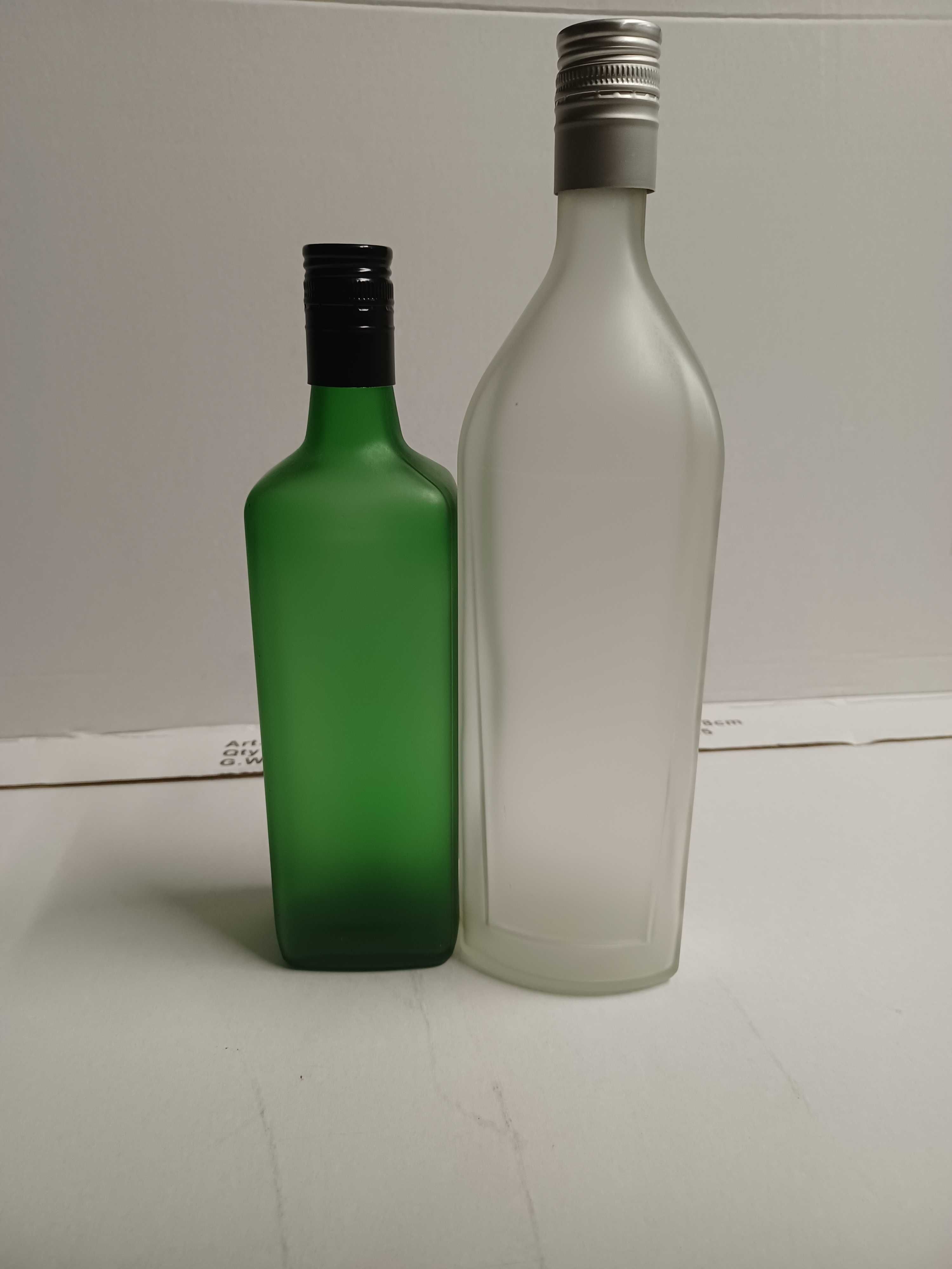 Матирани стъклени бутилки за ракия,вино, и др.