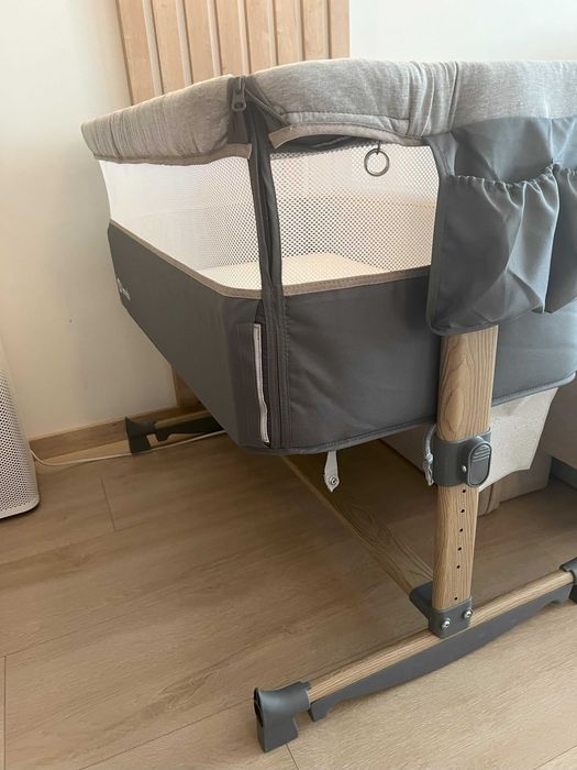 Детска кошара Co-Sleeper с люлка Lionelo Leonie, Grey Sand