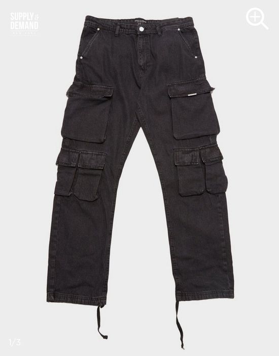 Карго дънки черни