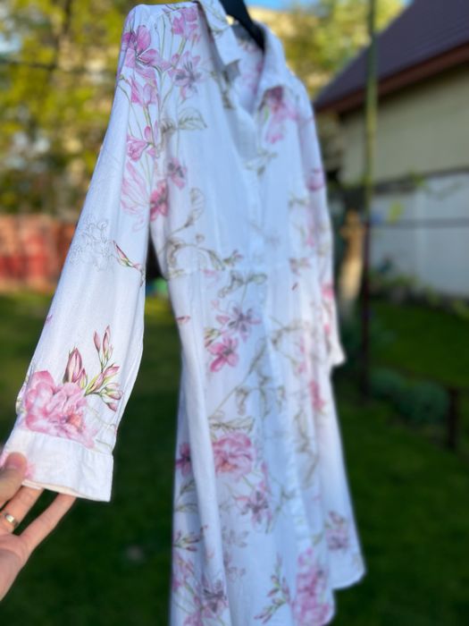 Rochie alba cu flori S/M