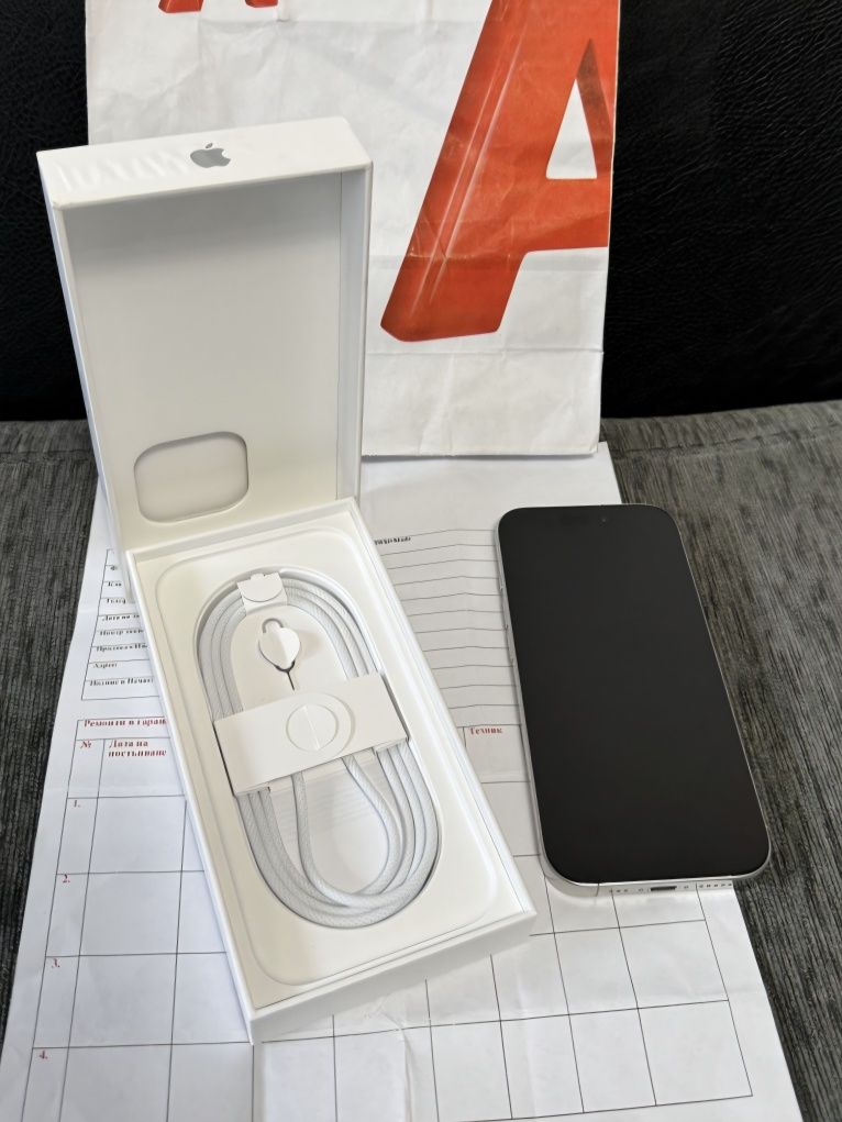 ЧИСТО НОВ 256GB iPhone 16 Pro Гаранция А1 2027 г. White Titanium