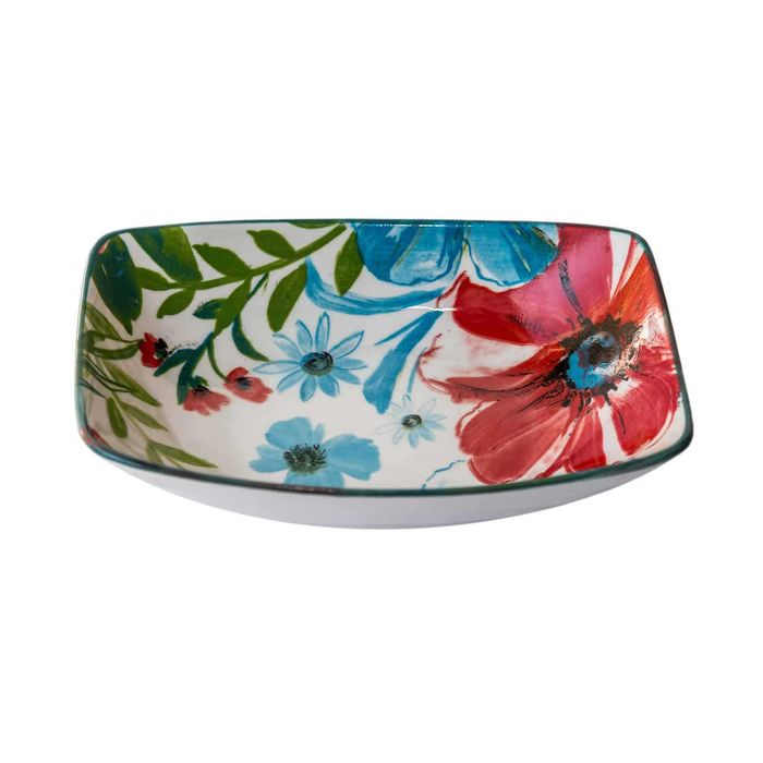 Цветен сервиз за хранене - съд за сервиране, плато и купичка, НОВИ