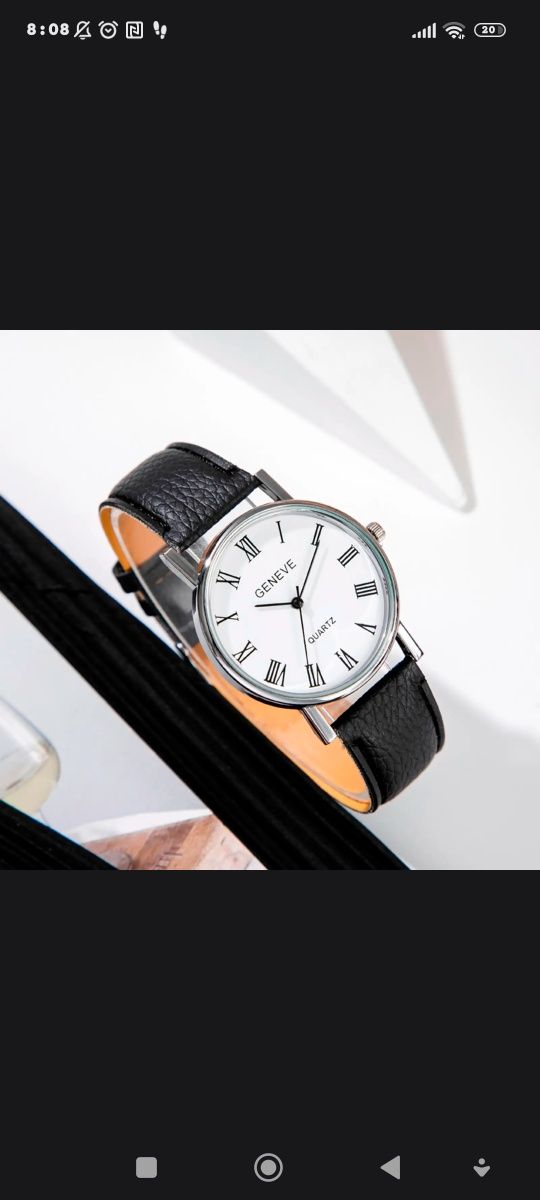 Наручные часы GENEVE Quartz классические черные