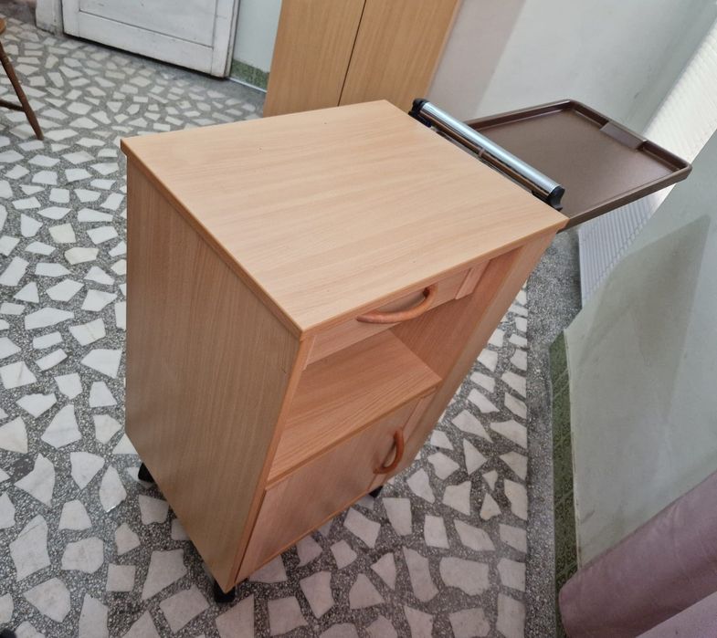Noptiera medicală dulap pe roti bolnav cu măsuță mobila