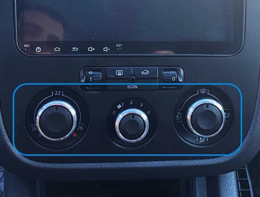Алуминиеви бутони за климатик VW Golf, Passat, Tiguan, Skoda Octavia