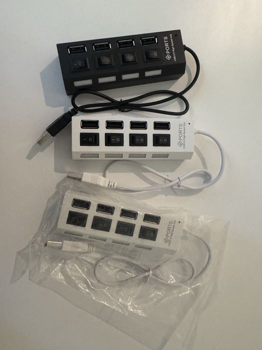 USB HUB 4 PORTS – с индивидуални бутони за включване/изключване