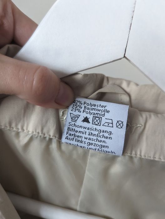 Trench bej căptușit