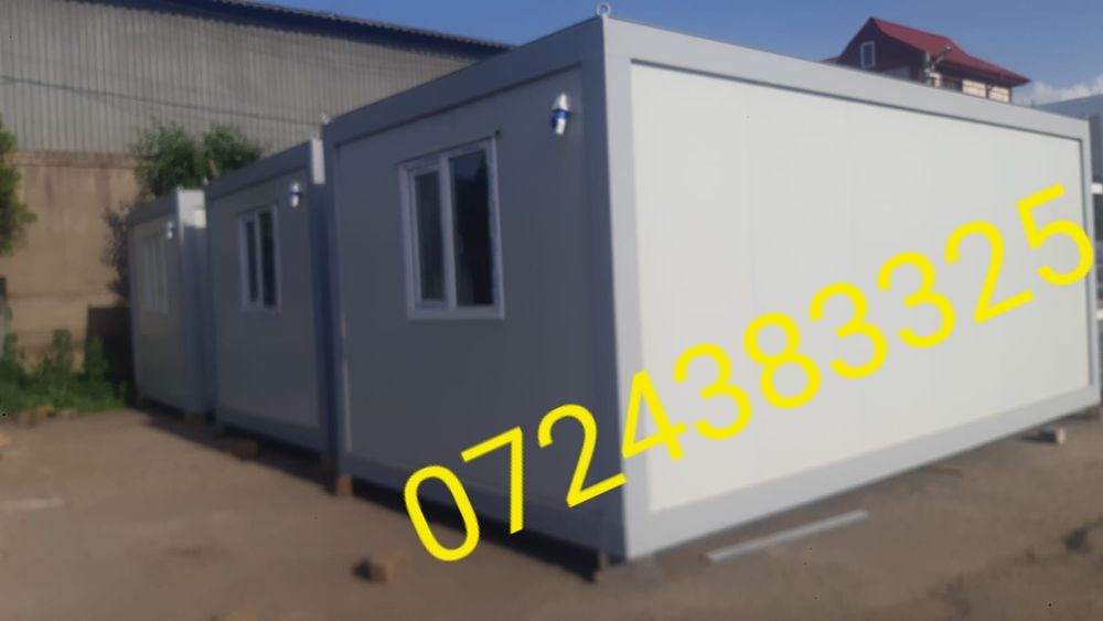 Vand containere grup sanitar, birou vitrina, magazie, vestiar, cazare