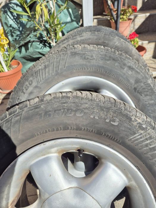 Алуминиеви джанти с гуми 13 цола 5.5 J, ET 32, 4х105 мм с главина 60.0