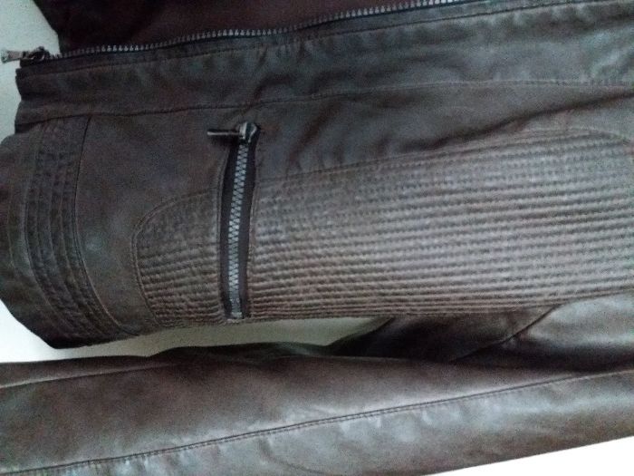 Geaca maro din piele ecologica