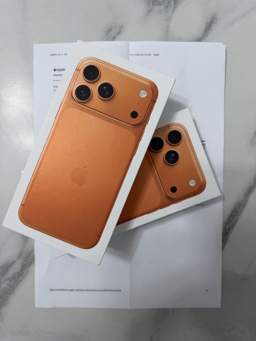 Iphone 17 Pro Max 256GB Cosmic Orange nou 4 cicluri de incarcare