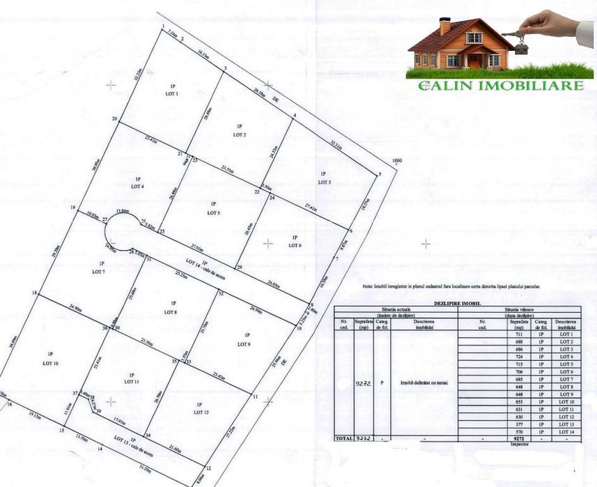 TERENURI HLINCEA 630 - 853mp, 2472mp, 5000mp, 9272mp de la 50 Euro/mp