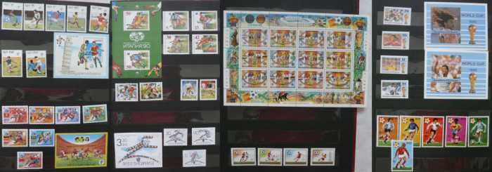 Colectie  timbre nestampilate cu tema fotbal