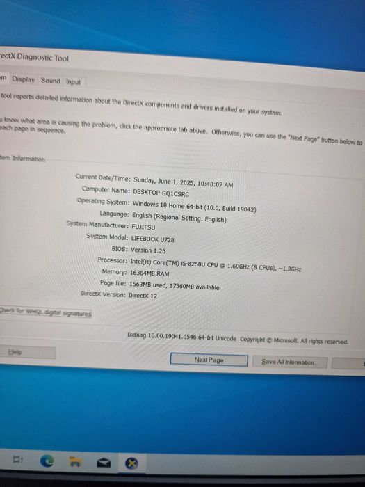 LAptop FUJITSU i5 gen 8 ssd512gb ram 16gb 14"fhd baterie 3 ore ca NOU