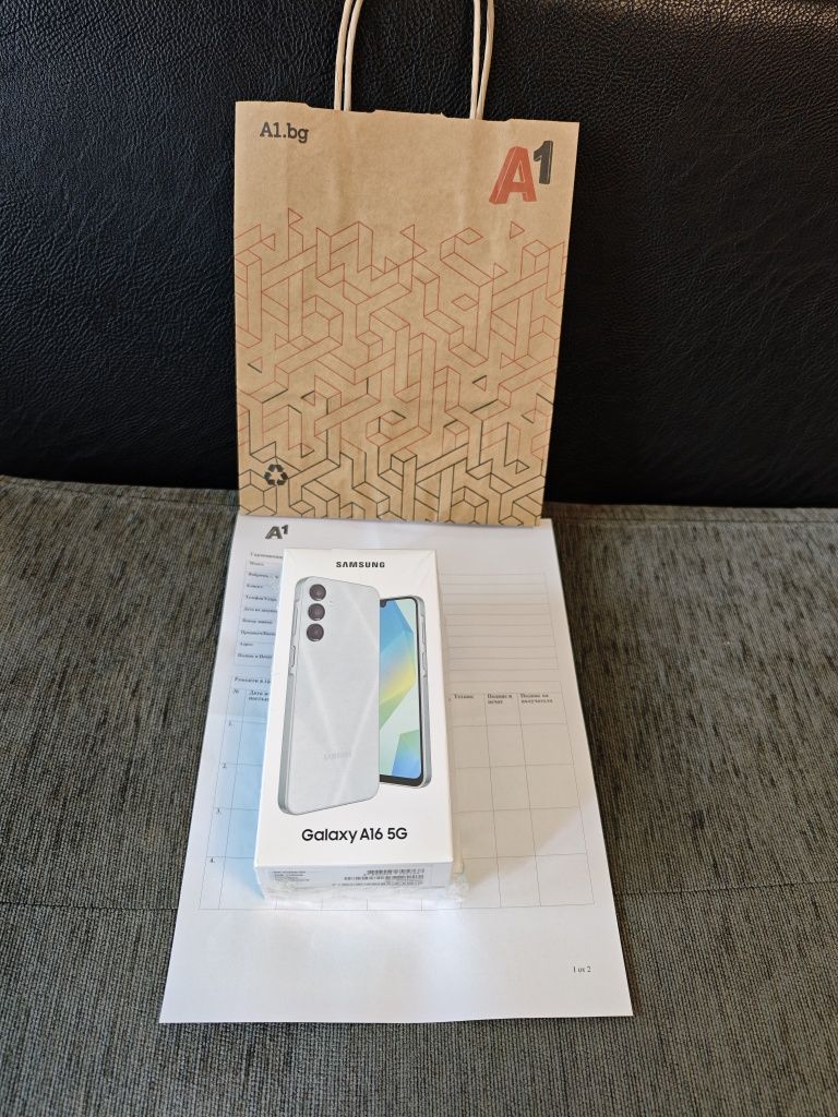 ЗАПЕЧАТАН 128GB Samsung A16 5G Гаранция A1 до 2027 г. Gray