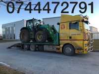 Transport utilaje agricole, constructii, tractor, taf, excavator