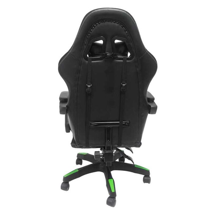 Геймърски стол, HM1204, Черен, Изкуствена кожа, 51х49х125см.