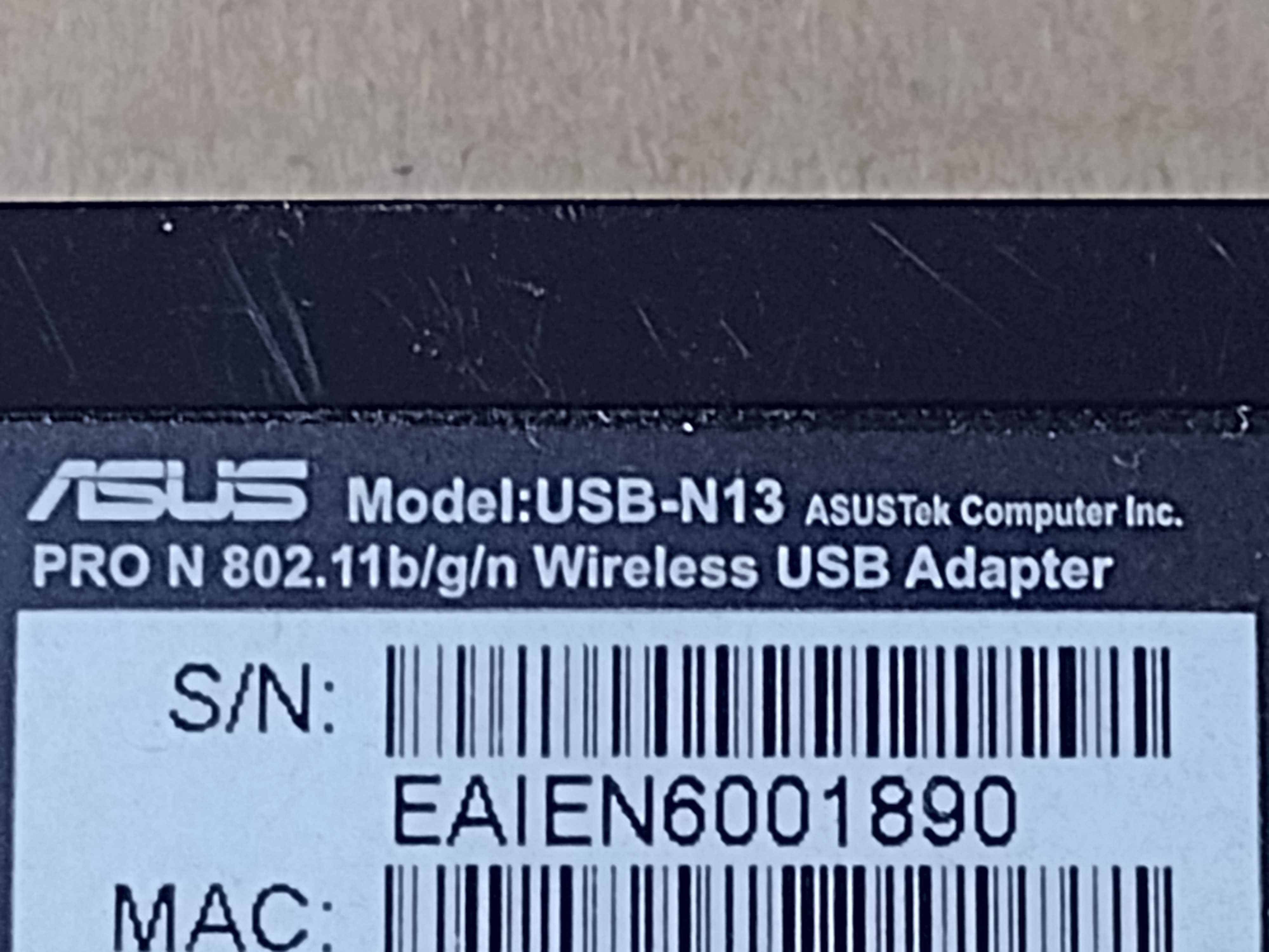 Adaptor internet WIFI ASUS USB-N13 B1 USB, 300Mbps, USB2.0, 2,4GHz