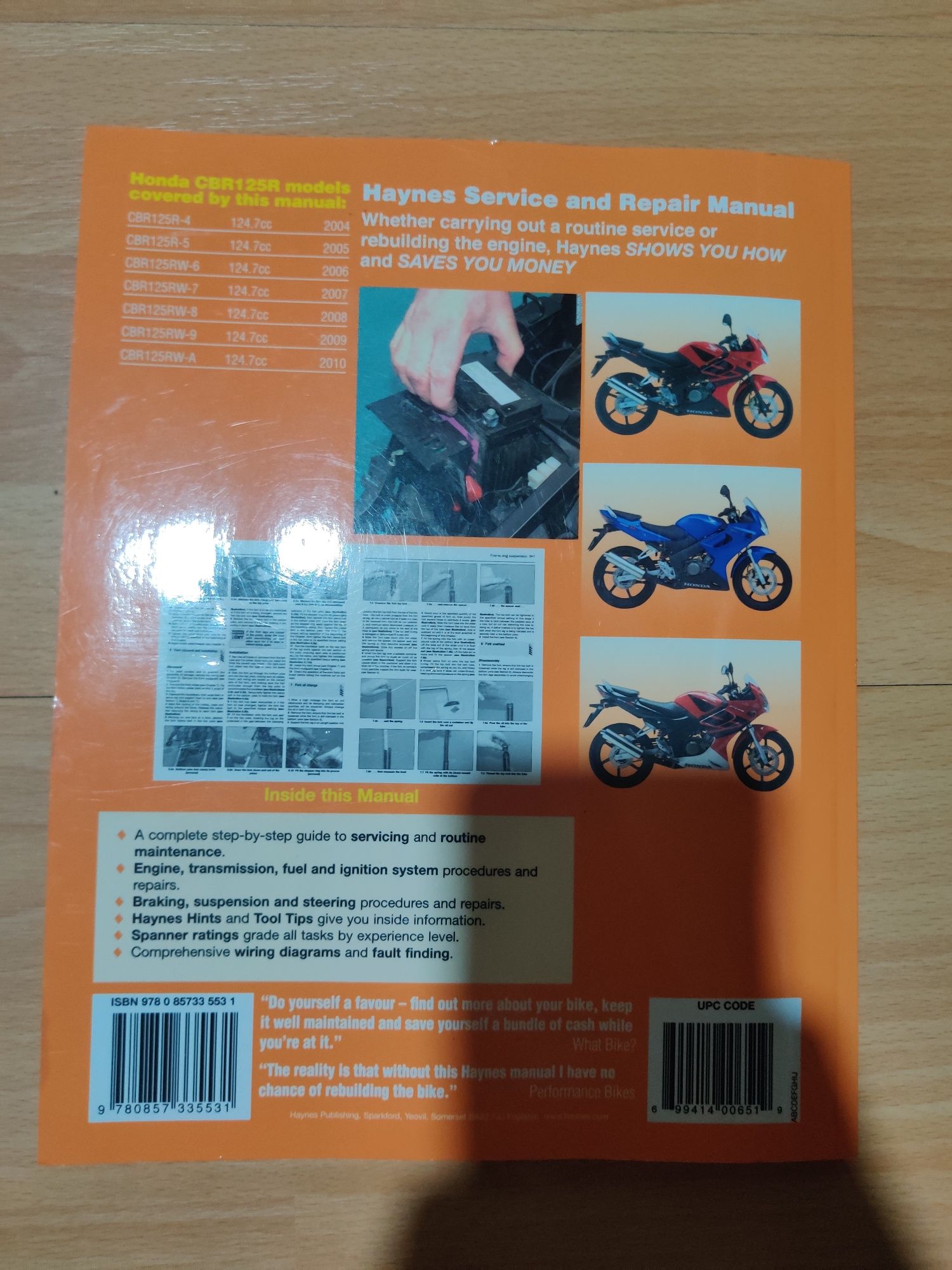 Manual Reparatii Honda Cbr 125 2004-2010