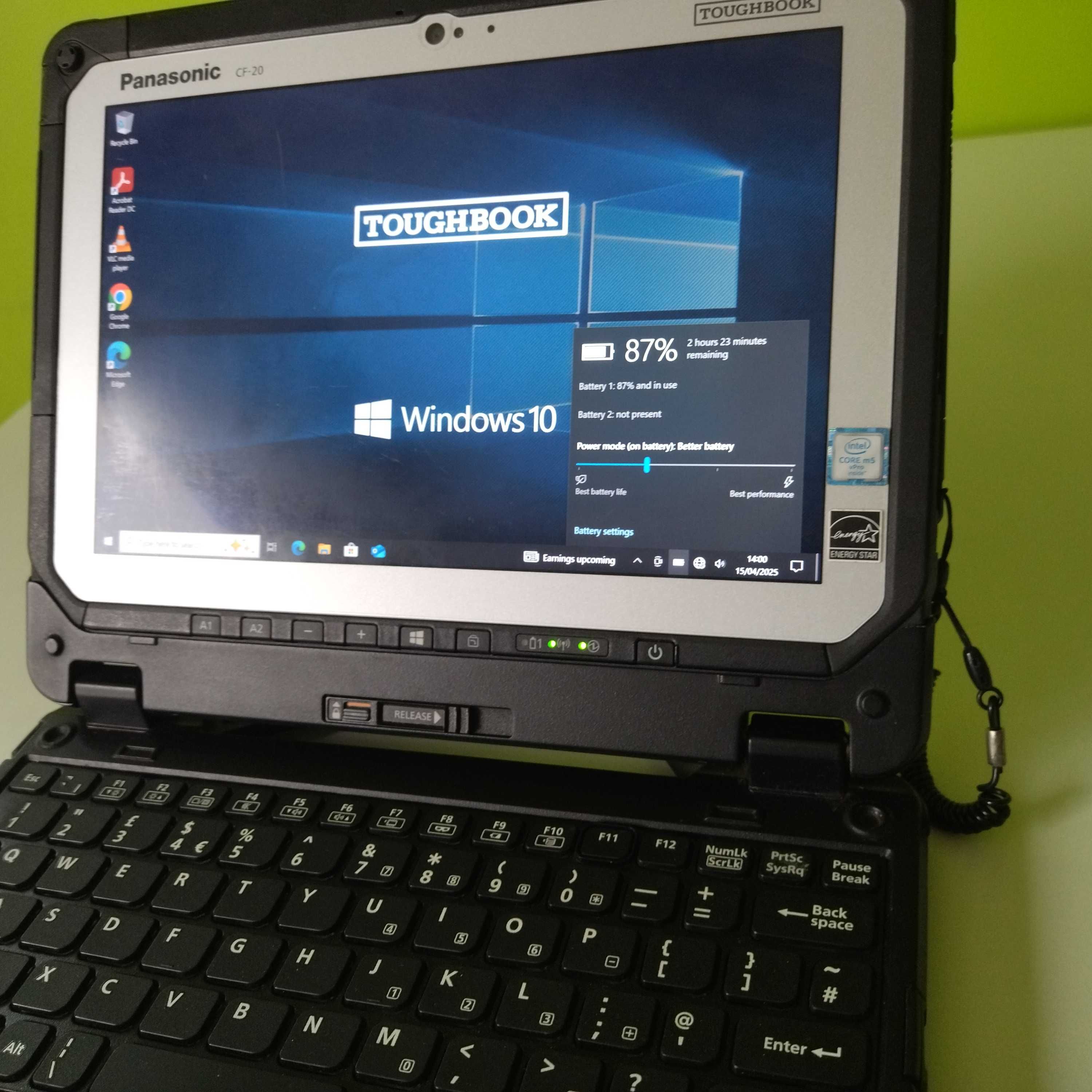 Panasonic Toughbook CF-20  m5, 8 ram, 256 ssd, tablet-touchscreen