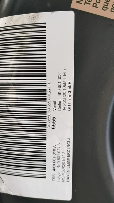 Rezerva slim Audi A6c8,a6c7, vw iD3, ID4, AudiA7,A8