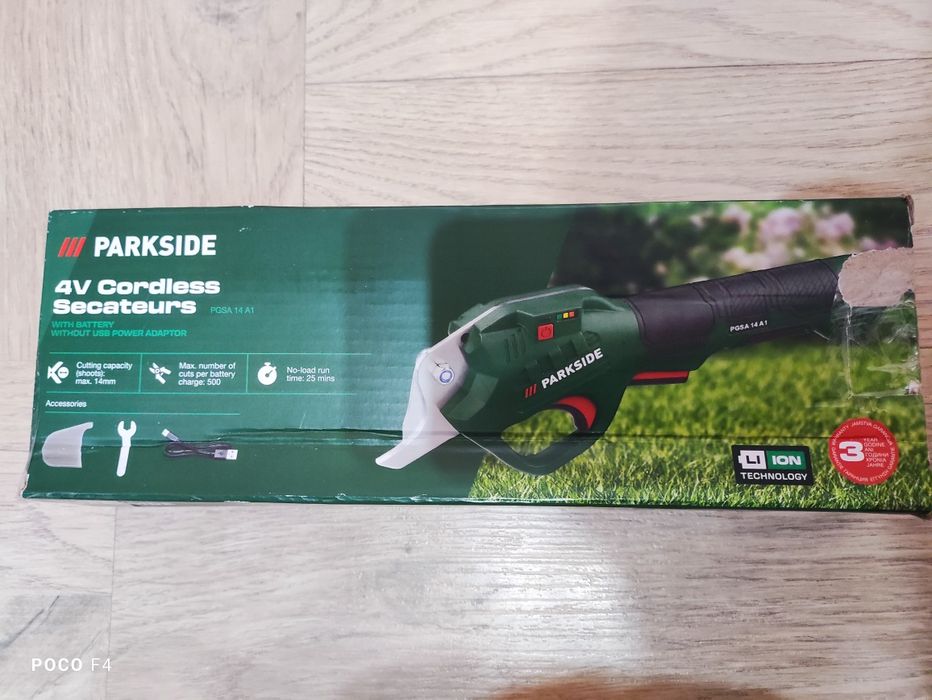 Акумулаторна градинска ножица Parkside pgsa 14 a1