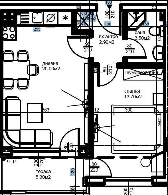 Продава се Двустаен апартамент в Пловдив, Кючук Париж - 60 кв.м за 1157 €/кв.м - Снимка #1