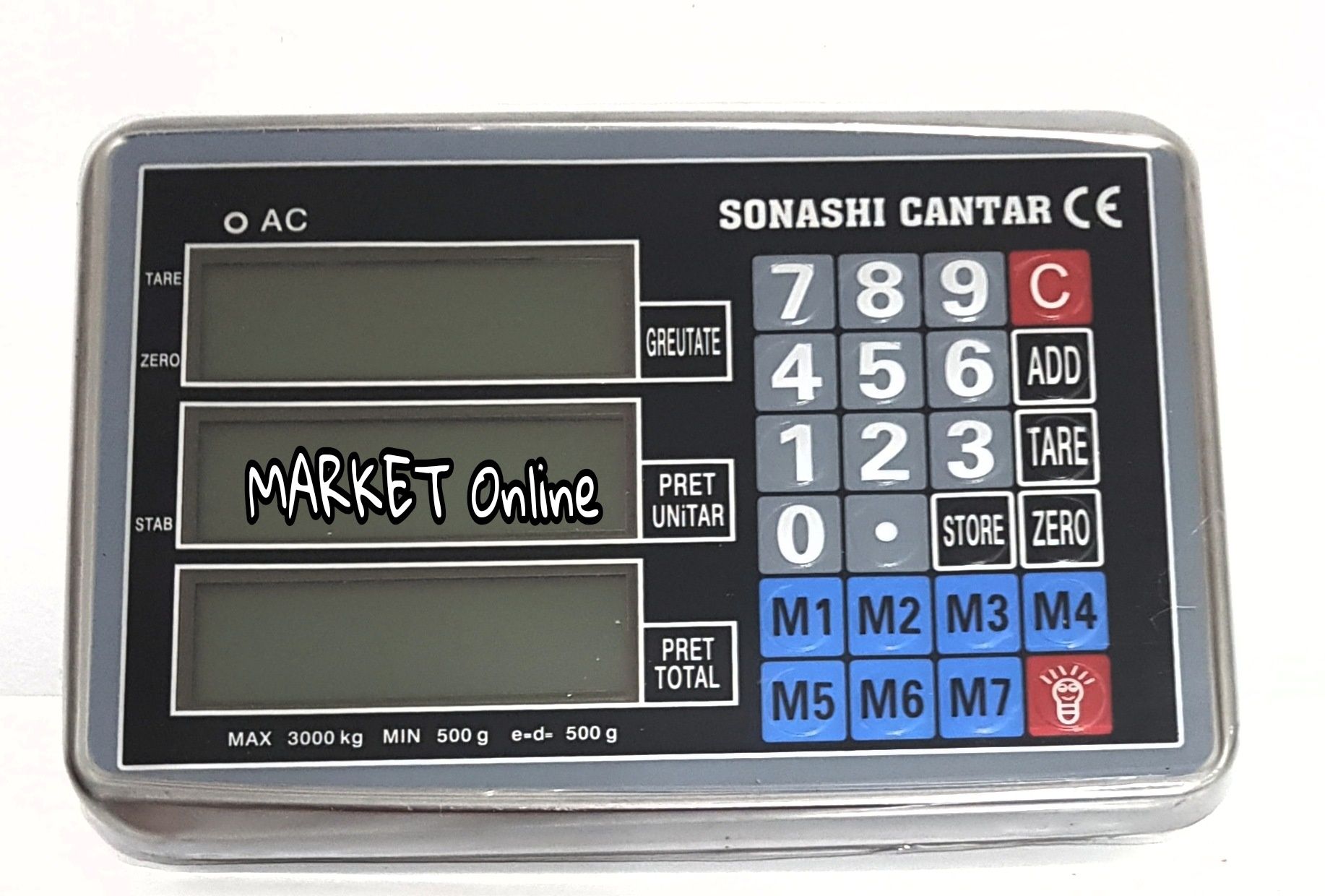 Cantar electronic industrial 1 x 1 m 1.2x1.2 metri capacitate 3000kg