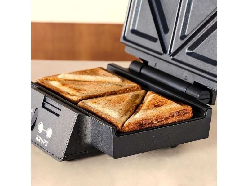 Tостер за Сандвичи с Kерамично Покритие Krups FDK461, 850W