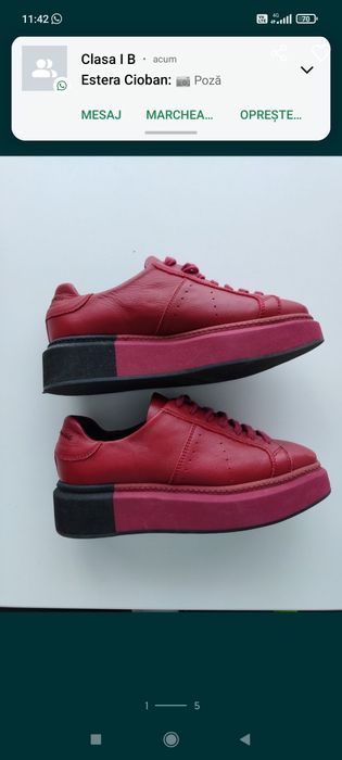 Manuel Barcelo pantofi sport roșu Nr 37