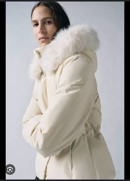 Чисто ново яке ZARA -XS, 80% пух, 20% пера
