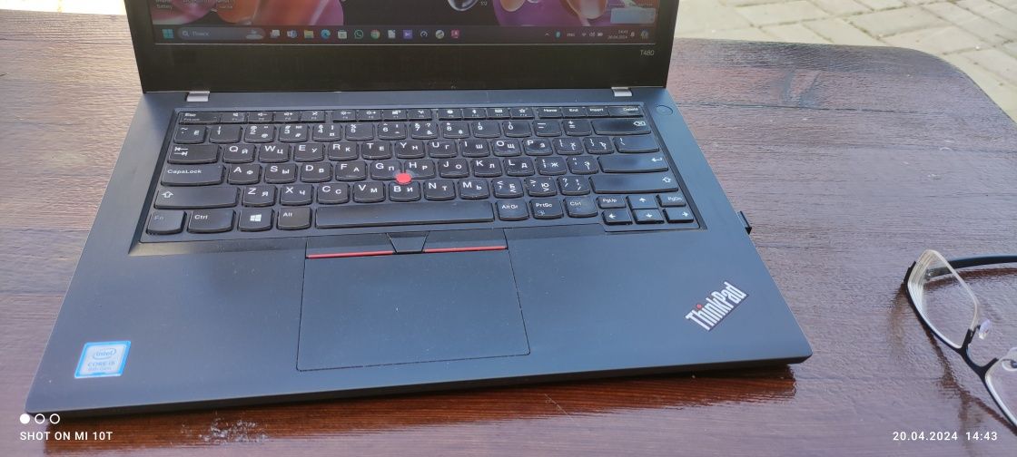 Продам ноутбук Lenovo ThinkPad T480 с 14 дюймовым HD экраном.