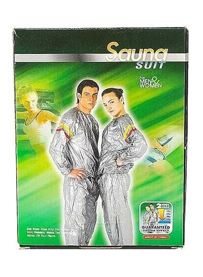 Costum sauna pentru slabit, unisex, format din 2 parti, gri