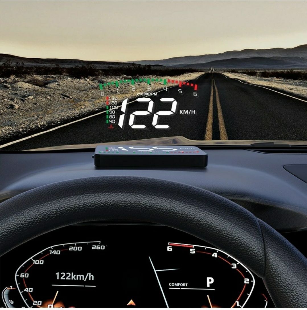 HUD автомобильный головной проэктор, дисплей RUIZU A900 (скорость/темп