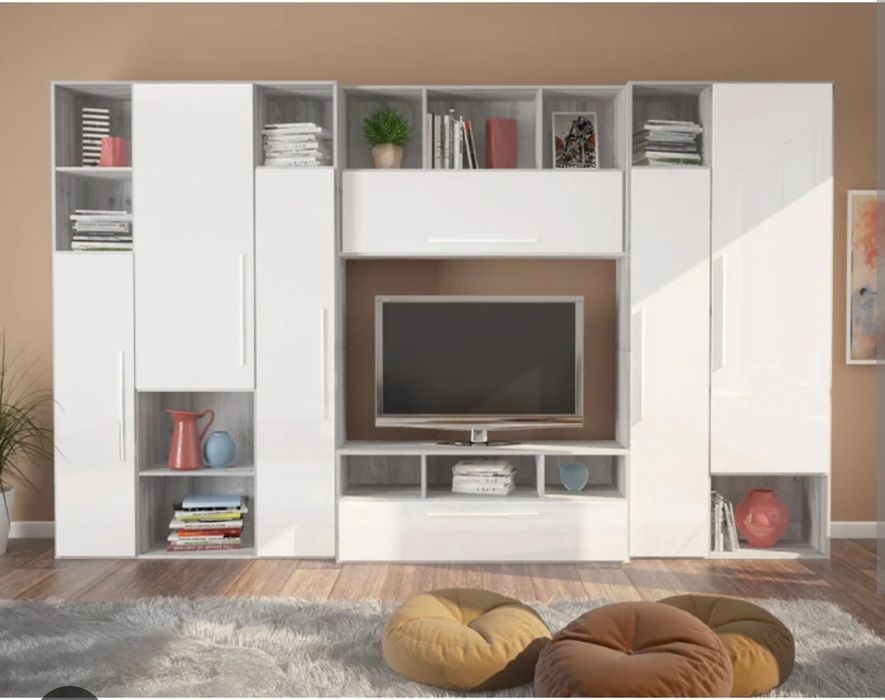 Mobila tineret alb lucios