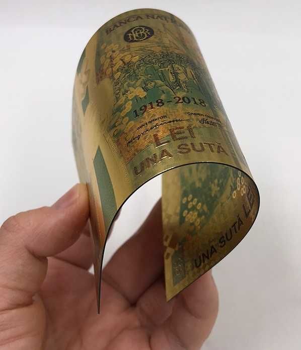 Bancnota de 100 de lei cu regele Ferdinand și regina Maria