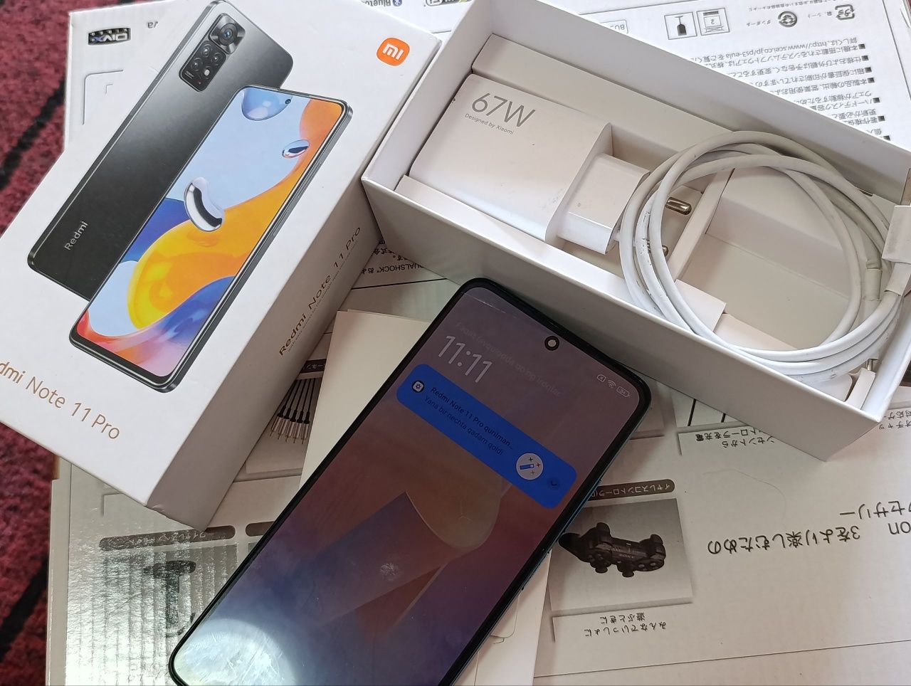 Redmi note 11 pro 8+4/128gb karobka dakument