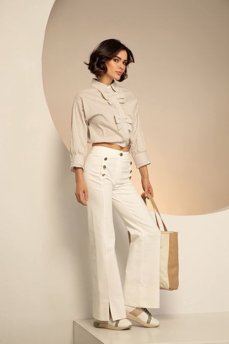 Бял панталон Lucy Fashion, XS