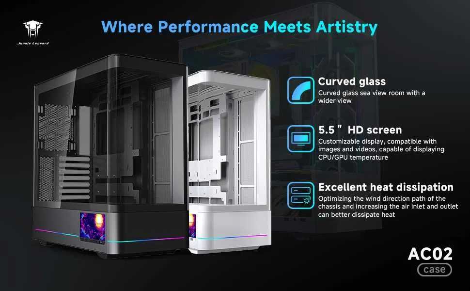 Корпус Jungle Leopard AC-02 изогнутое стекло с ЖК-дисплеем 5,5 дюйма
