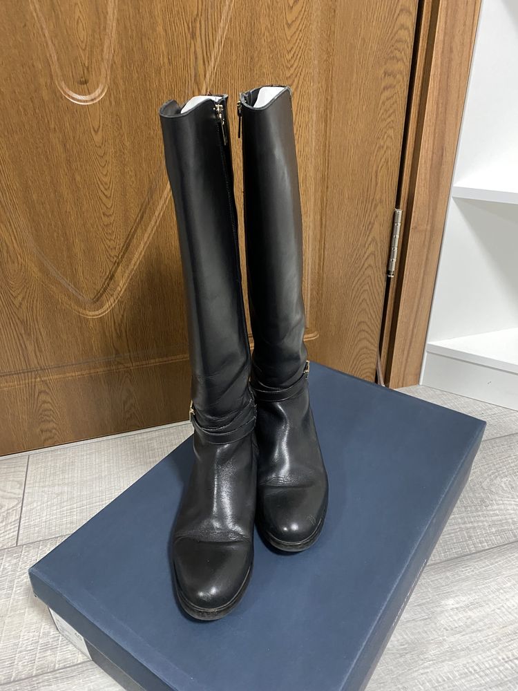 Tommy Hilfiger boots, ботуши естествена кожа, оригинални с кутия, No40