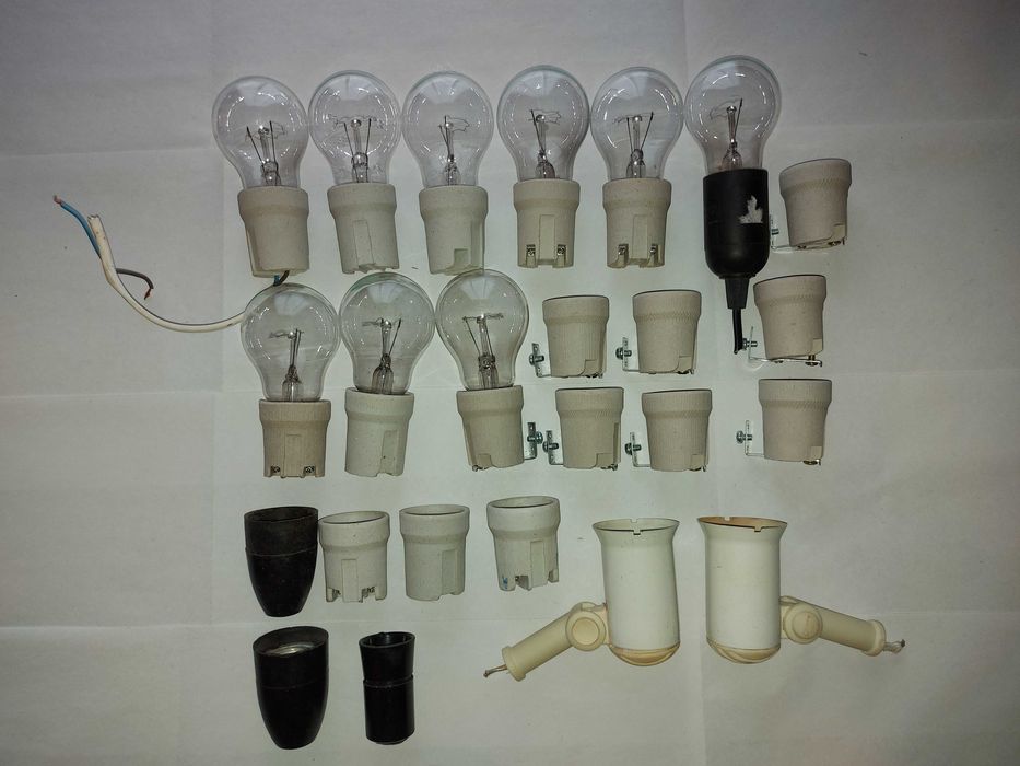 Dulie E27 din ceramica, buc = 24, inclusiv becuri