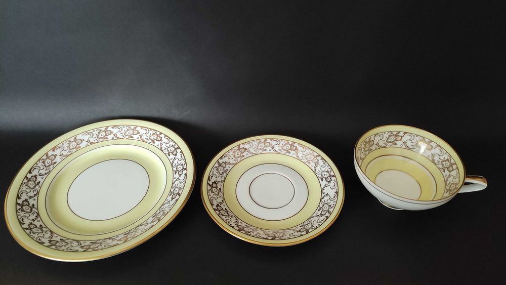 Троен сет за чай/дълго кафе от фин порцелан