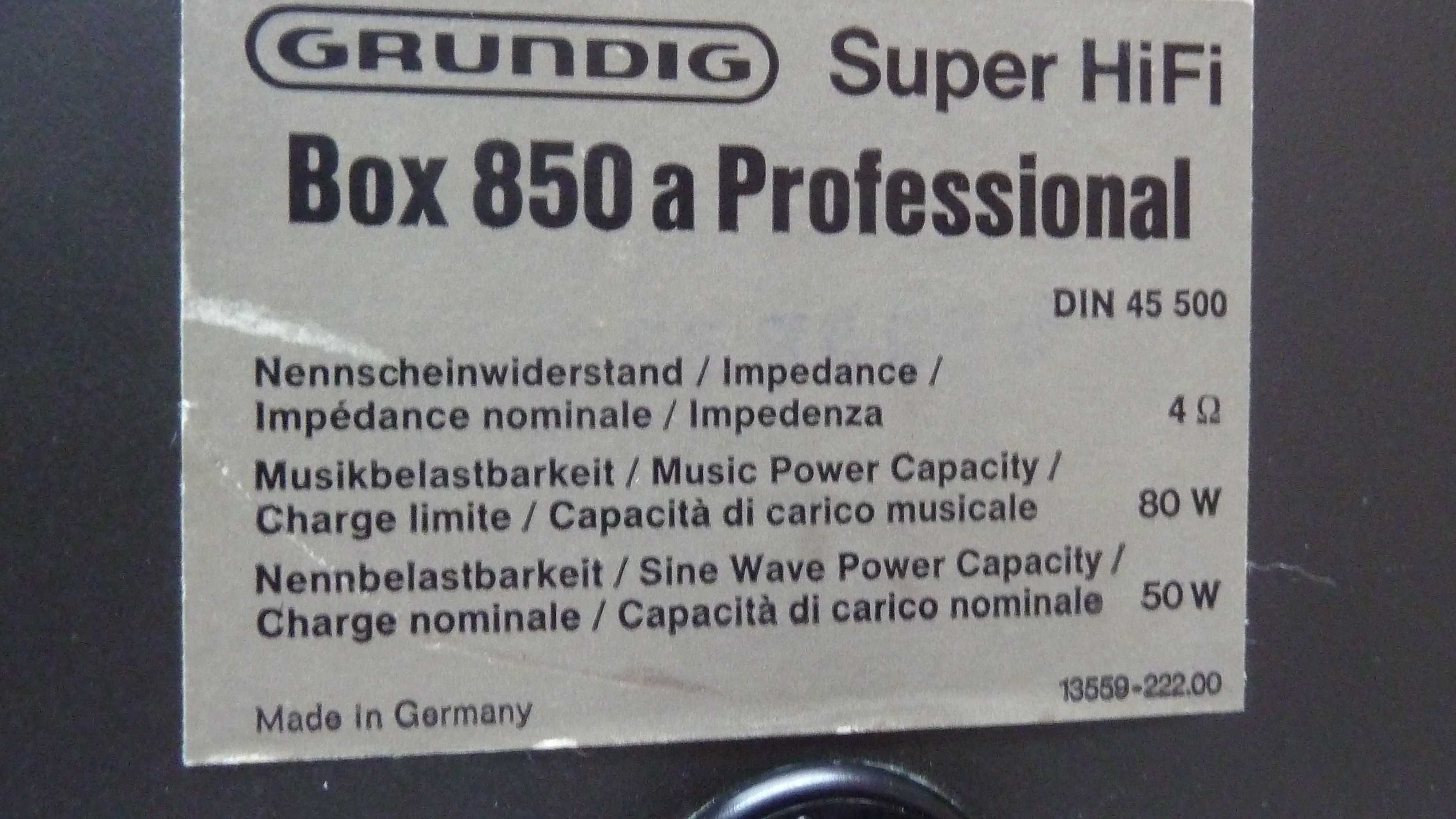 Тонколони Grundig Box 450 / 850a Profesional