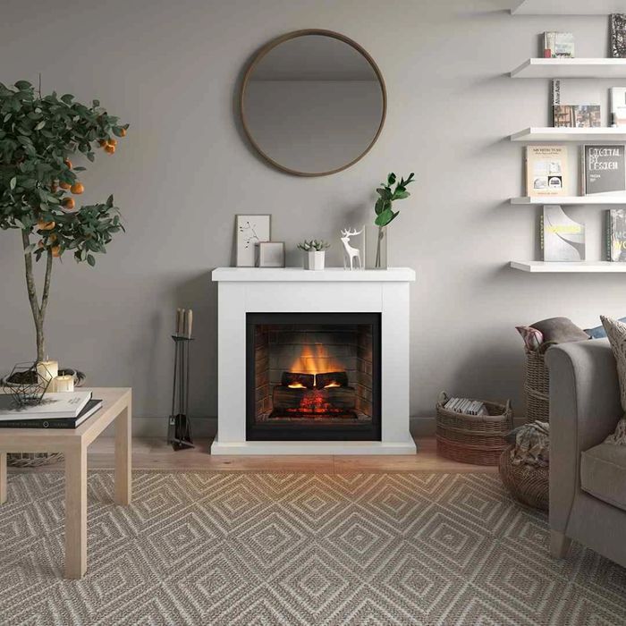 Frode Pure White semineu electric PowerFlame 2