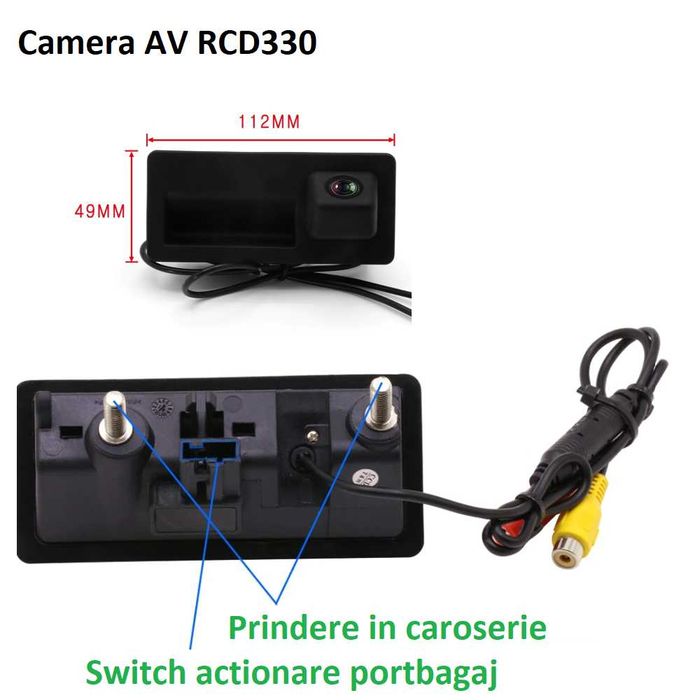 Camera Marsalier RVC pentru RCD 330 Plus VW Jetta Tiguan Skoda Octavia