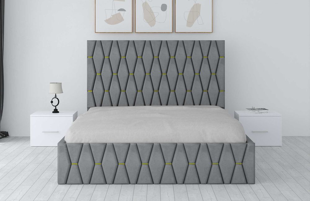 Paturi Dormitoare Tapitate Gri Maro Verde Alb Negru Turcoaz Bej W9